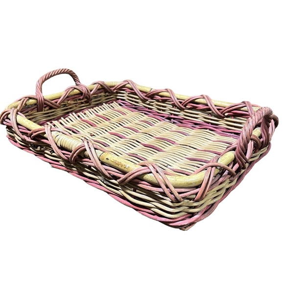 3/$15 Wicker Rectangular Basket with Handles - Picture 2 of 11